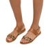 Sandali bassi in pelle da donna con dettaglio animalier Primopiano, Donna, SKU w041000810, Immagine 0